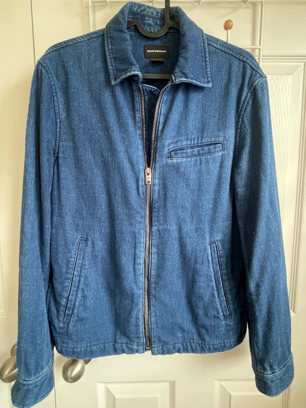 Denim-like blue jacket